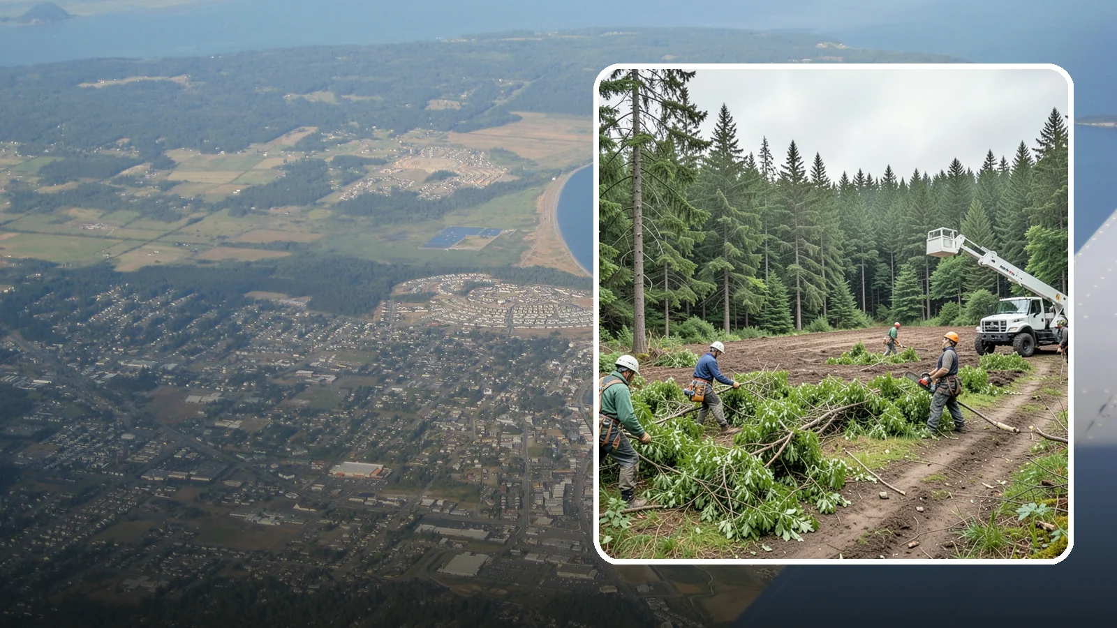 Trail clearing in Oak Harbor, Island County, WA - The clearing and maintenance of trails and paths.