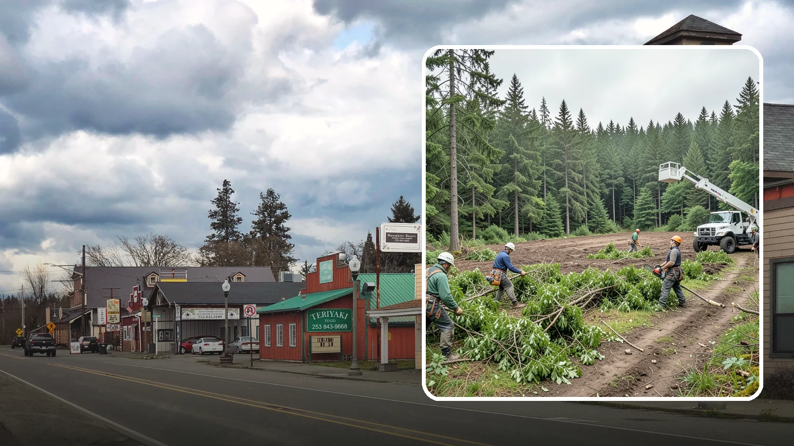 Trail clearing in Roy, Pierce County, WA - The clearing and maintenance of trails and paths.