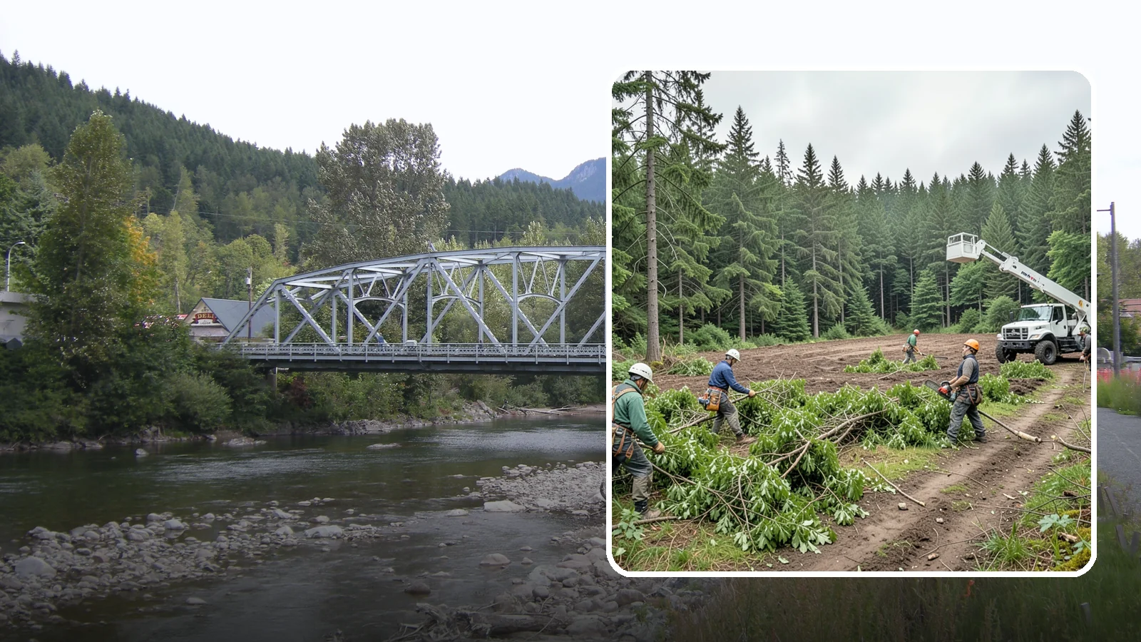 Trail clearing in Skykomish, King County, WA - The clearing and maintenance of trails and paths.