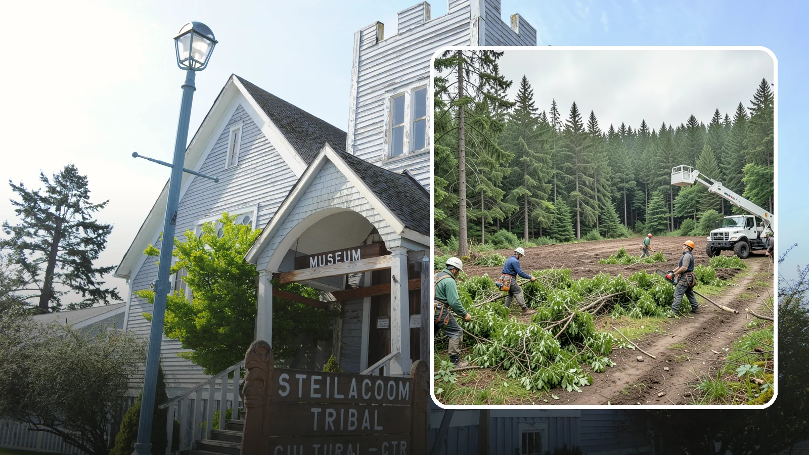 Trail clearing in Steilacoom, Pierce County, WA - The clearing and maintenance of trails and paths.