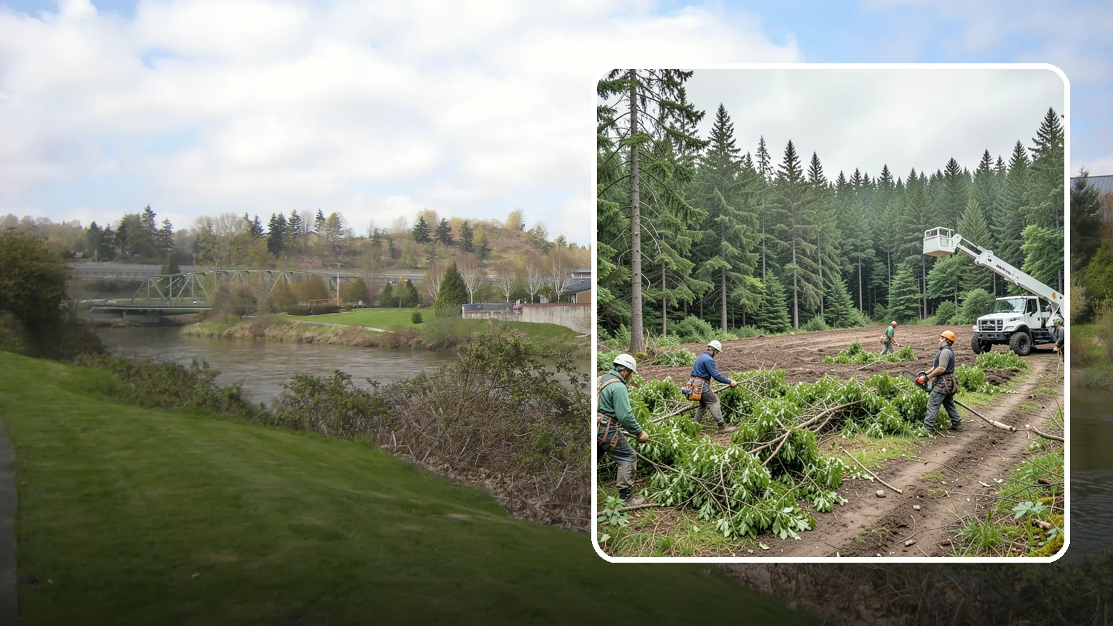Trail clearing in Tukwila, King County, WA - The clearing and maintenance of trails and paths.