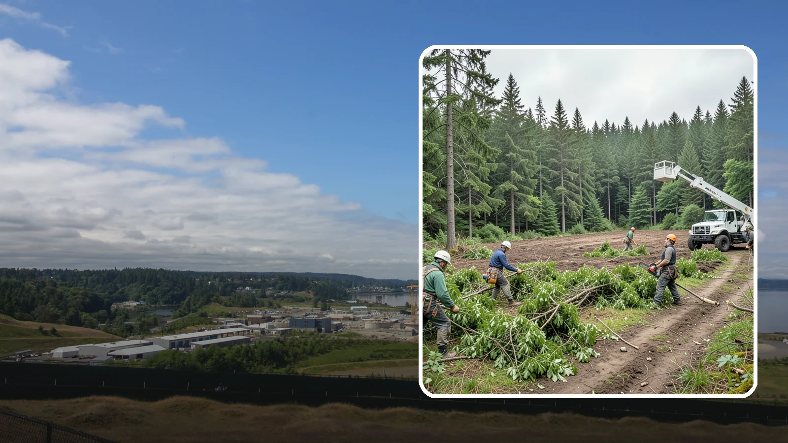 Trail clearing in University Place, Pierce County, WA - The clearing and maintenance of trails and paths.