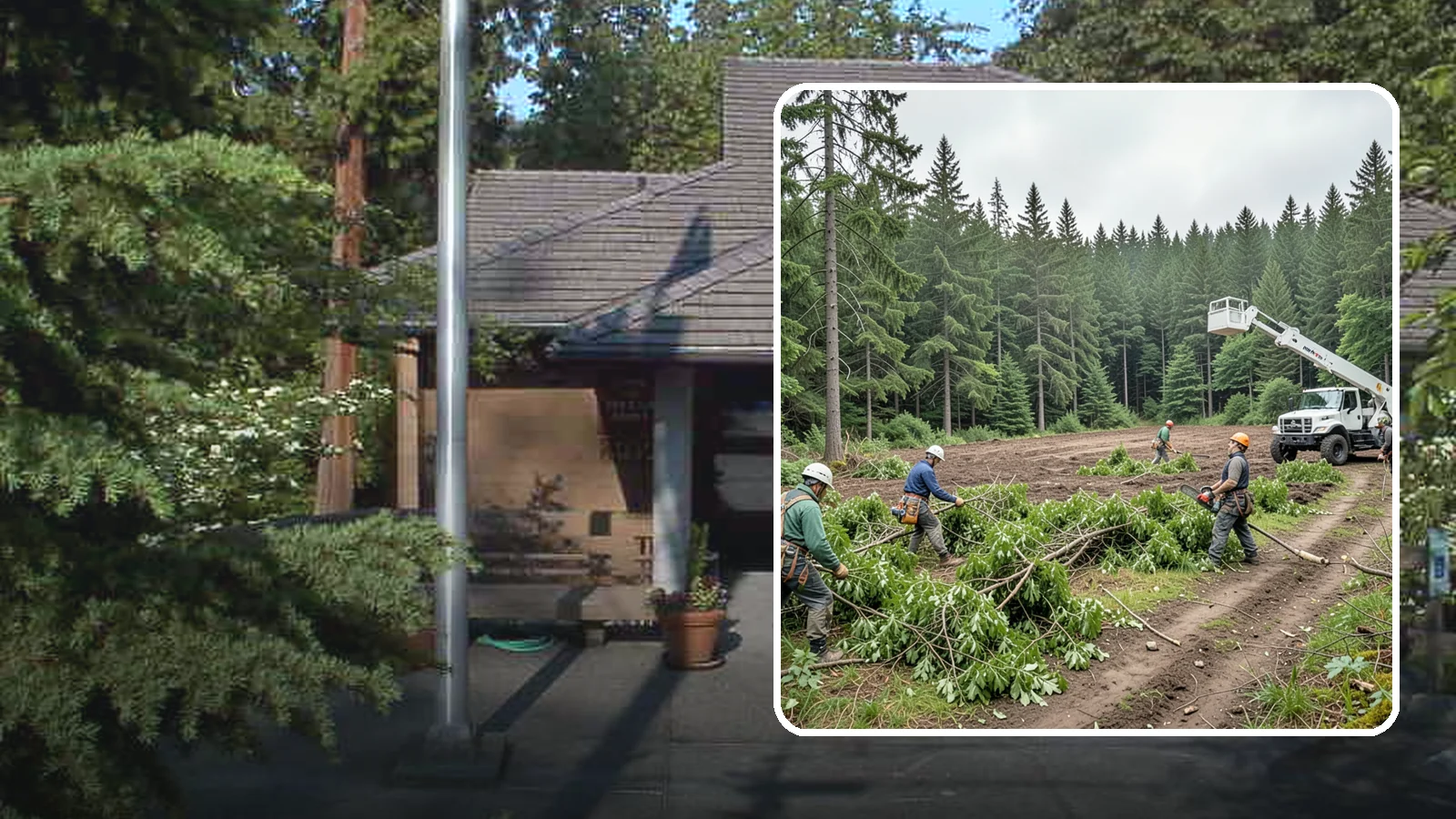 Trail clearing in Yarrow Point, King County, WA - The clearing and maintenance of trails and paths.