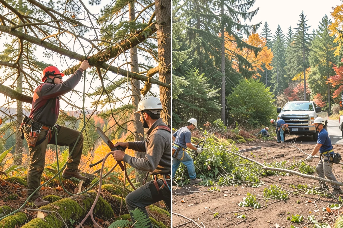Tree bracing in Algona, King County, WA - Assess structural defects and load paths