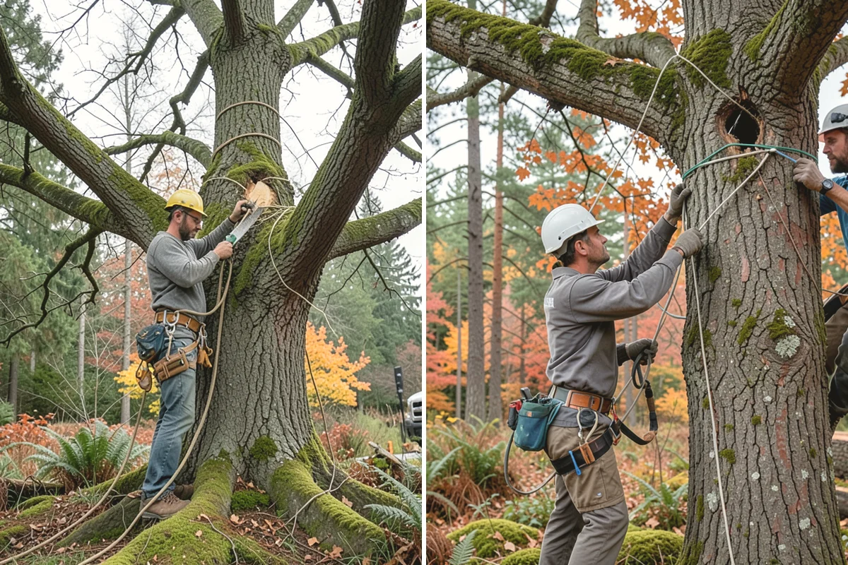 Tree bracing in Anacortes, Skagit County, WA - Assess structural defects and load paths