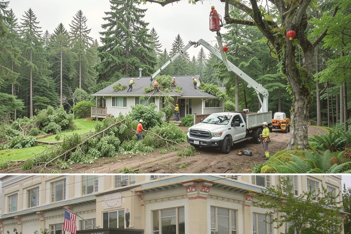 Tree bracing in Anacortes, Skagit County, WA - Work is performed year-round but typically scheduled when trees have full foliage to assess load paths accurately