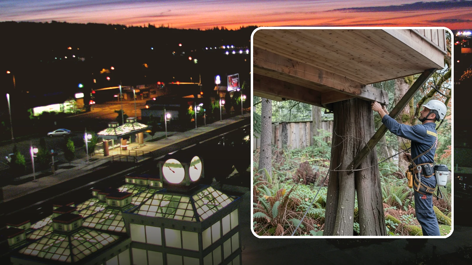 Tree bracing in Auburn, King County, WA - The installation of rods to reinforce splits or weak unions.