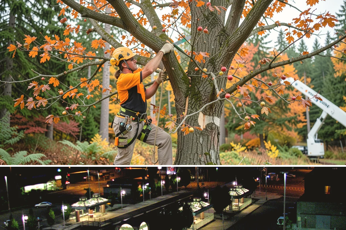 Tree bracing in Auburn, King County, WA - Work is performed year-round but typically scheduled when trees have full foliage to assess load paths accurately