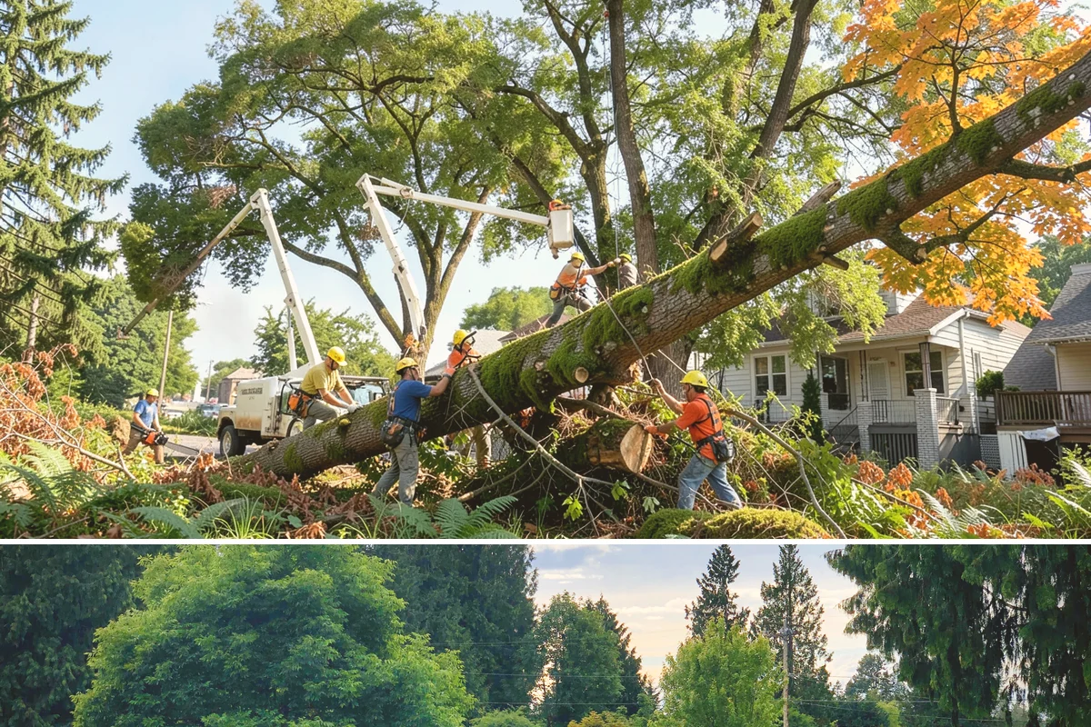 Tree bracing in Bonney Lake, Pierce County, WA - Work is performed year-round but typically scheduled when trees have full foliage to assess load paths accurately