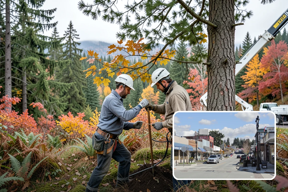 Tree bracing in Bothell, King County, WA - Reduces the risk of limb or stem failure