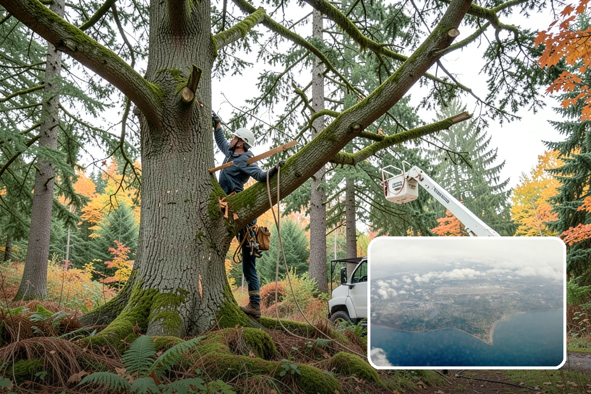 Tree bracing in Burien, King County, WA - Reduces the risk of limb or stem failure