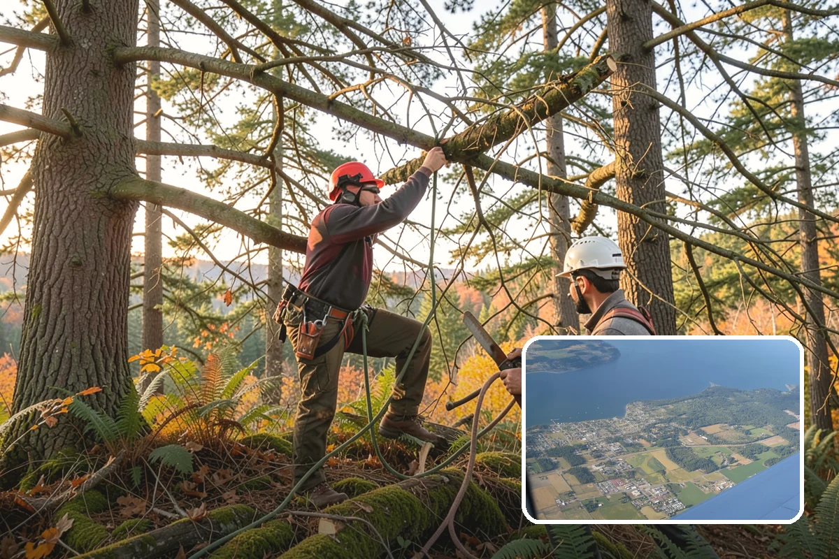 Tree bracing in Coupeville, Island County, WA - Reduces the risk of limb or stem failure