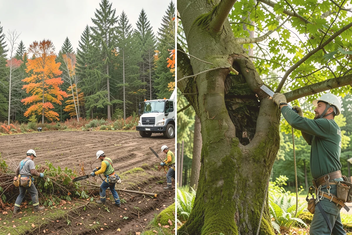 Tree bracing in Fife, Pierce County, WA - Assess structural defects and load paths