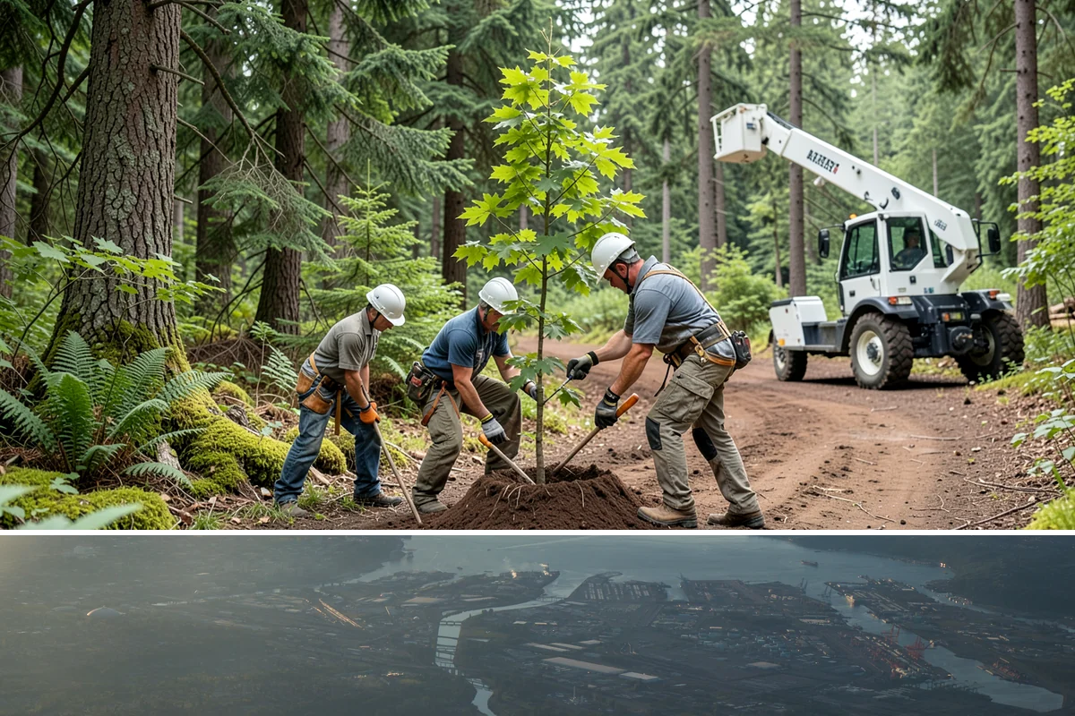 Tree bracing in Fife, Pierce County, WA - Work is performed year-round but typically scheduled when trees have full foliage to assess load paths accurately