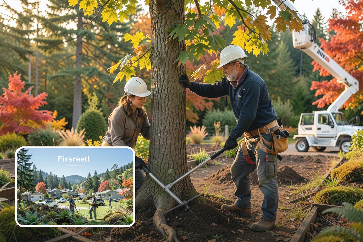 Tree bracing in Fircrest, Pierce County, WA - Reduces the risk of limb or stem failure