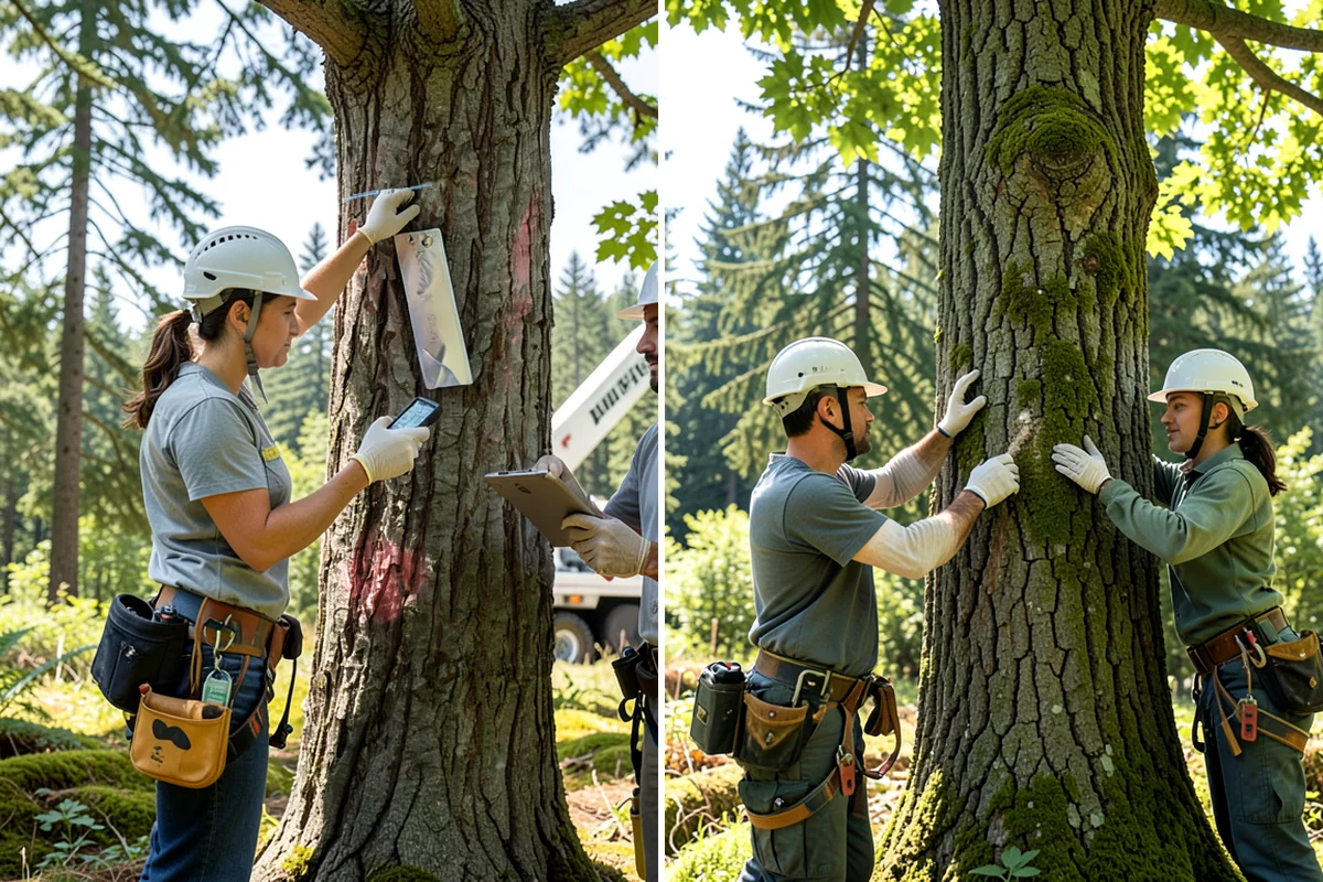 Tree bracing in Fircrest, Pierce County, WA - Assess structural defects and load paths