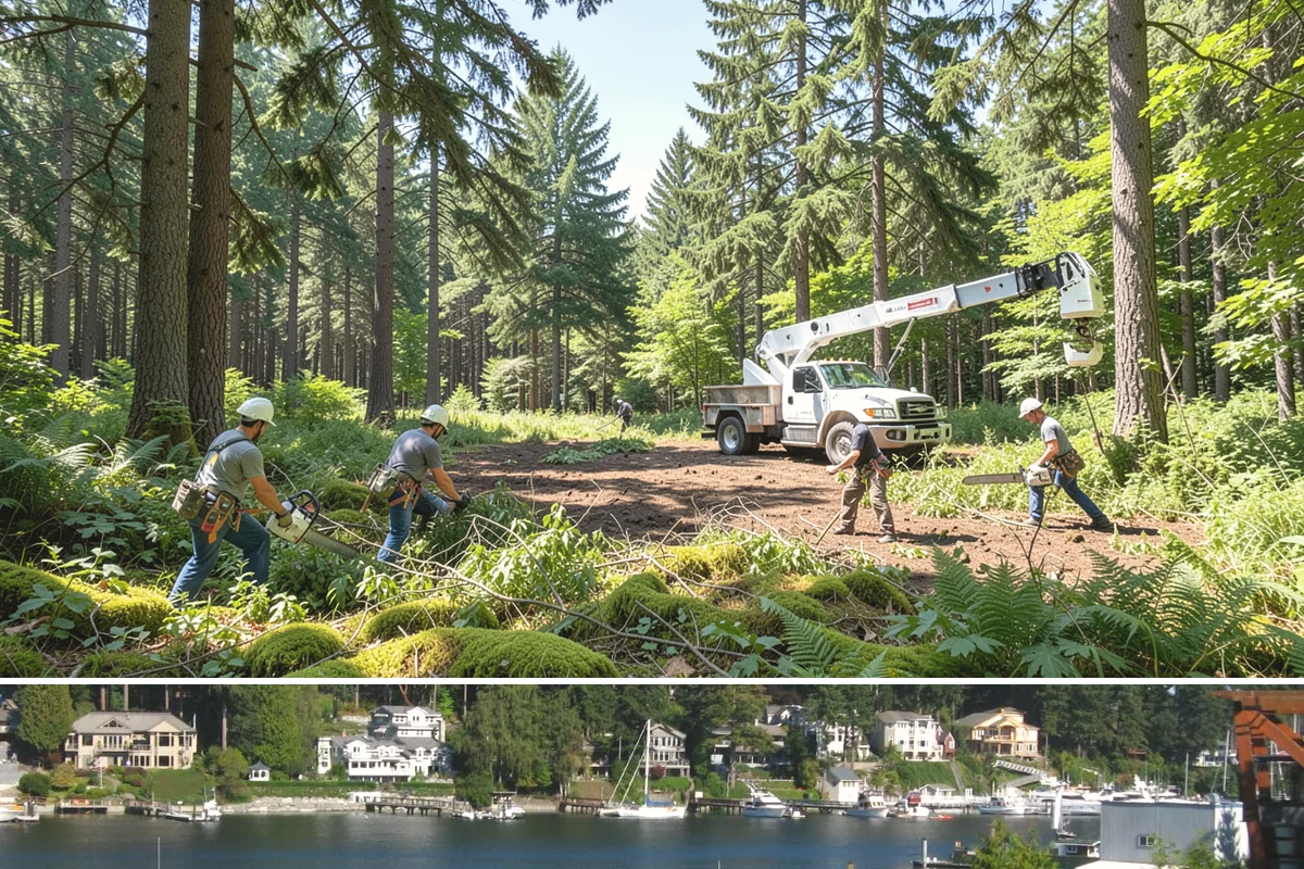 Tree bracing in Gig Harbor, Pierce County, WA - Work is performed year-round but typically scheduled when trees have full foliage to assess load paths accurately