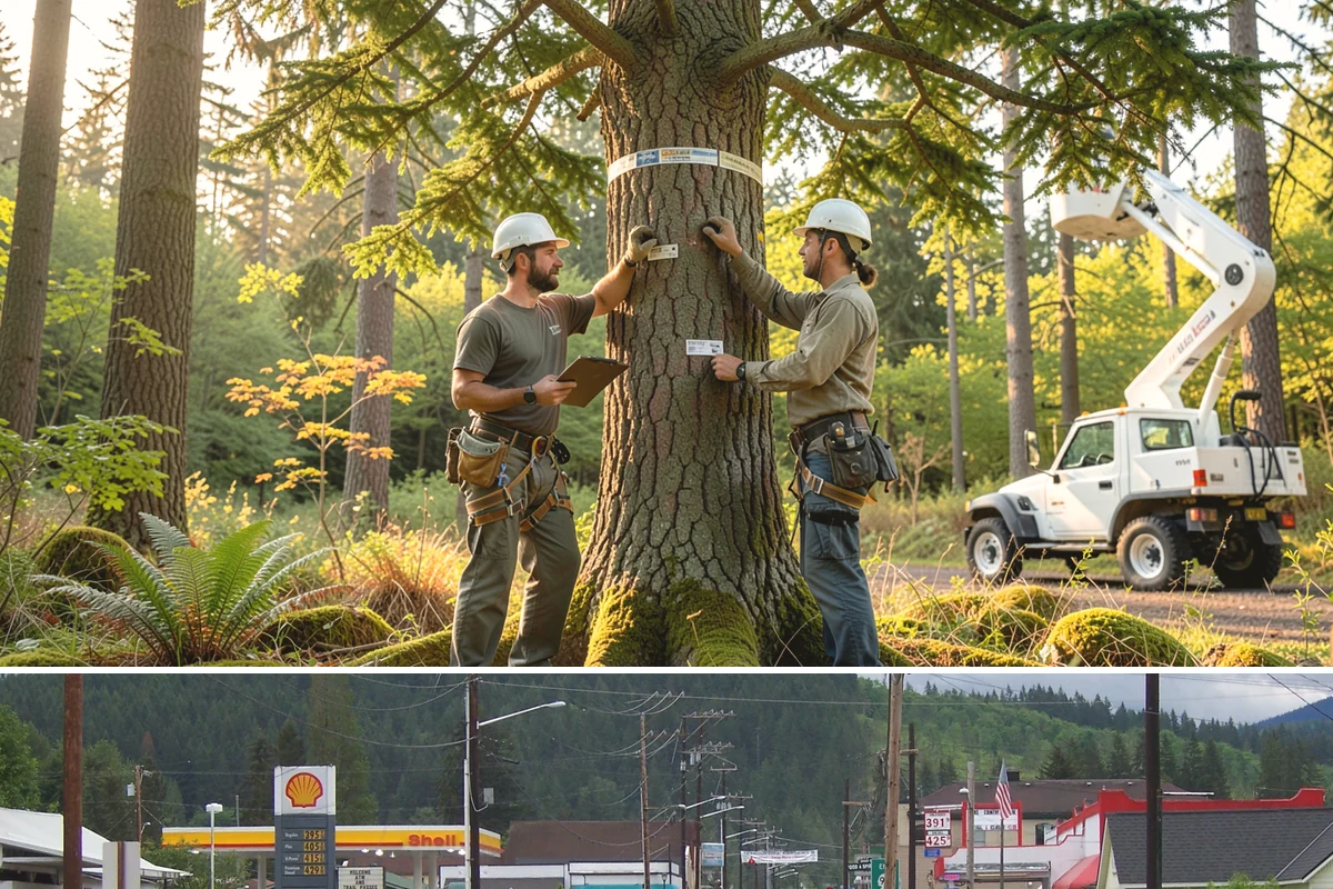 Tree bracing in Granite Falls, Snohomish County, WA - Work is performed year-round but typically scheduled when trees have full foliage to assess load paths accurately