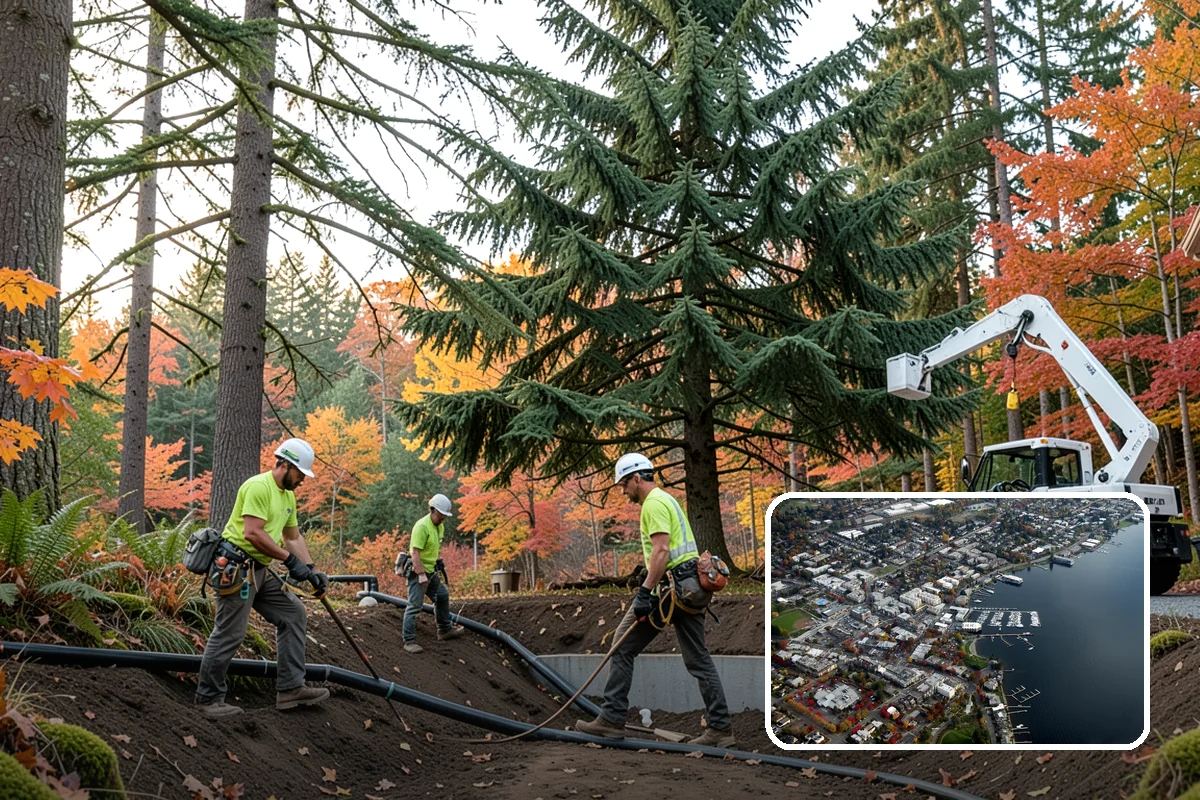 Tree bracing in Kirkland, King County, WA - Reduces the risk of limb or stem failure