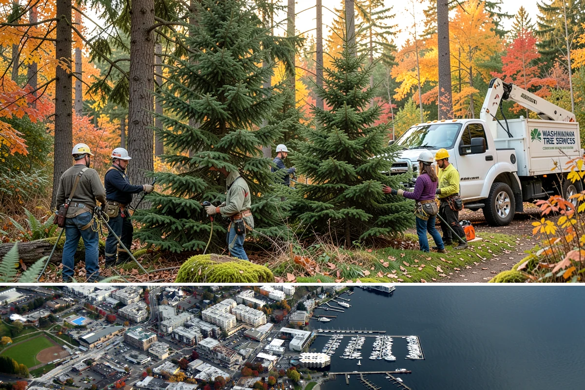 Tree bracing in Kirkland, King County, WA - Work is performed year-round but typically scheduled when trees have full foliage to assess load paths accurately