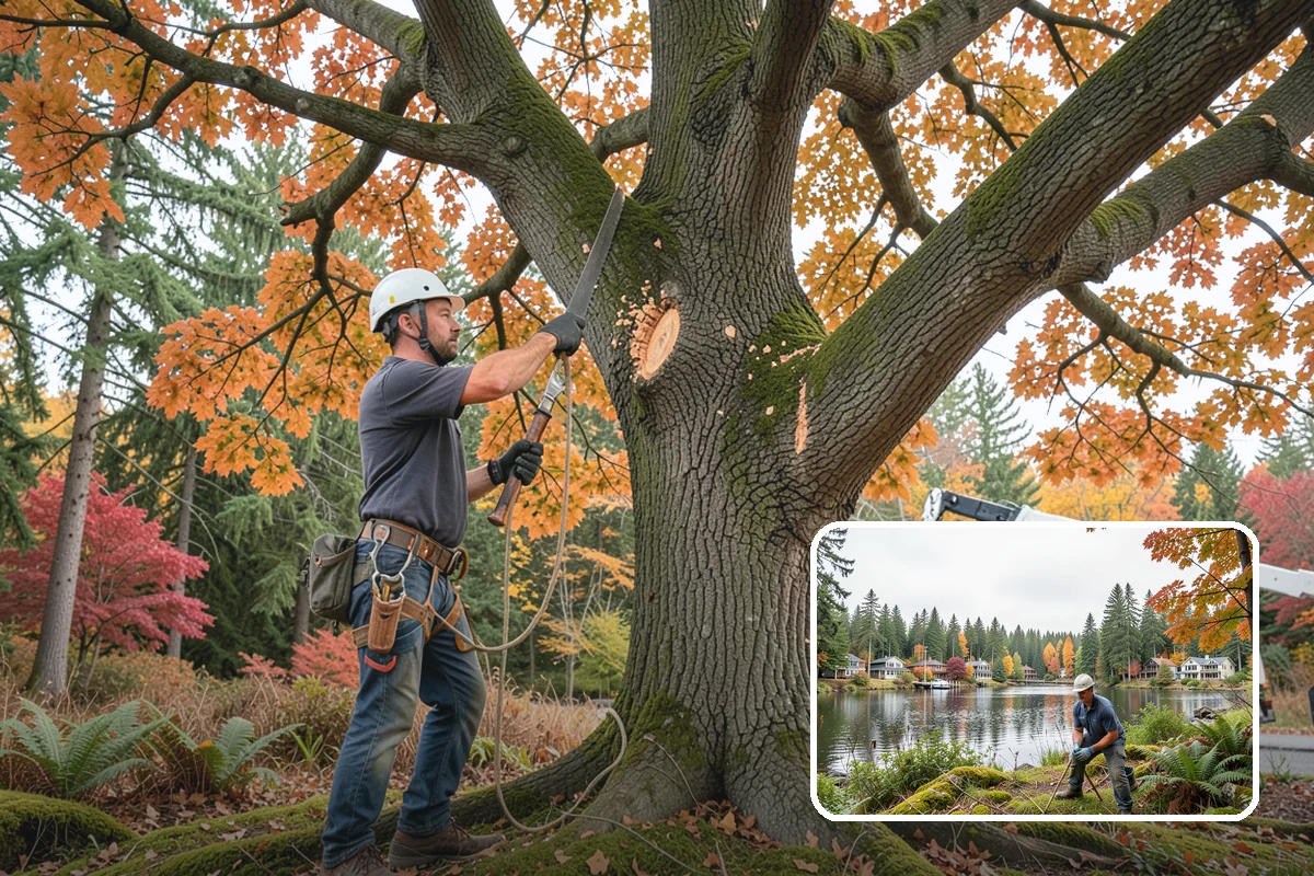 Tree bracing in La Conner, Skagit County, WA - Reduces the risk of limb or stem failure