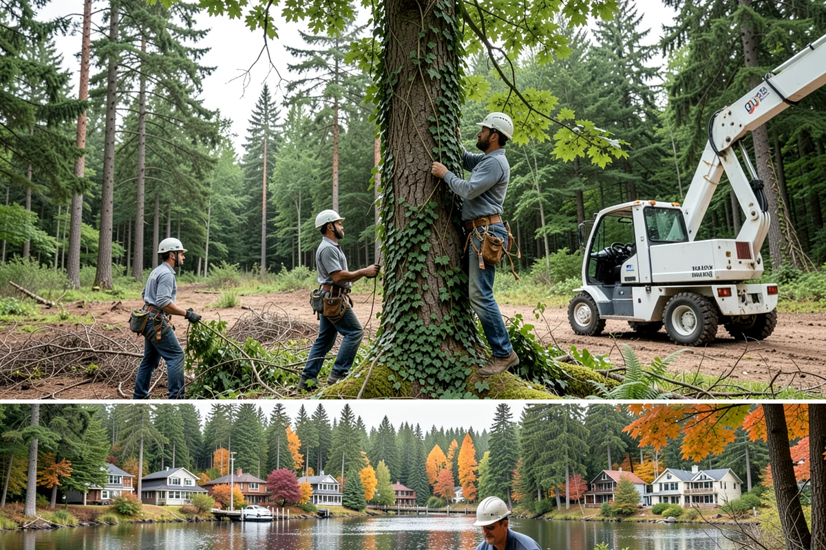 Tree bracing in La Conner, Skagit County, WA - Work is performed year-round but typically scheduled when trees have full foliage to assess load paths accurately