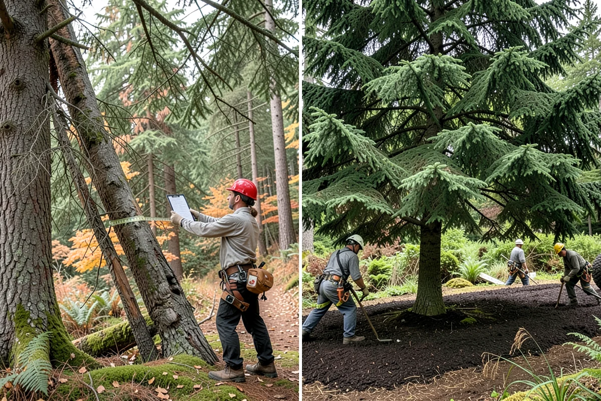 Tree bracing in Lake Forest Park, King County, WA - Assess structural defects and load paths