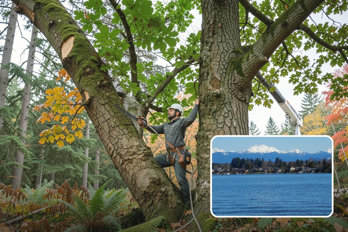 Tree bracing in Lake Stevens, Snohomish County, WA - Reduces the risk of limb or stem failure