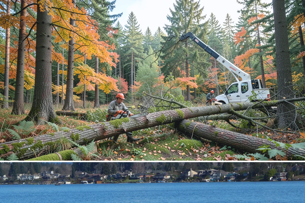 Tree bracing in Lake Stevens, Snohomish County, WA - Work is performed year-round but typically scheduled when trees have full foliage to assess load paths accurately