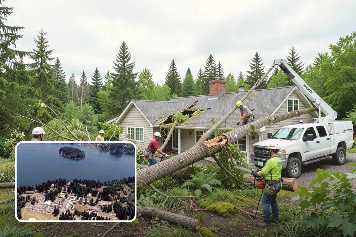 Tree bracing in Lakewood, Pierce County, WA - Reduces the risk of limb or stem failure