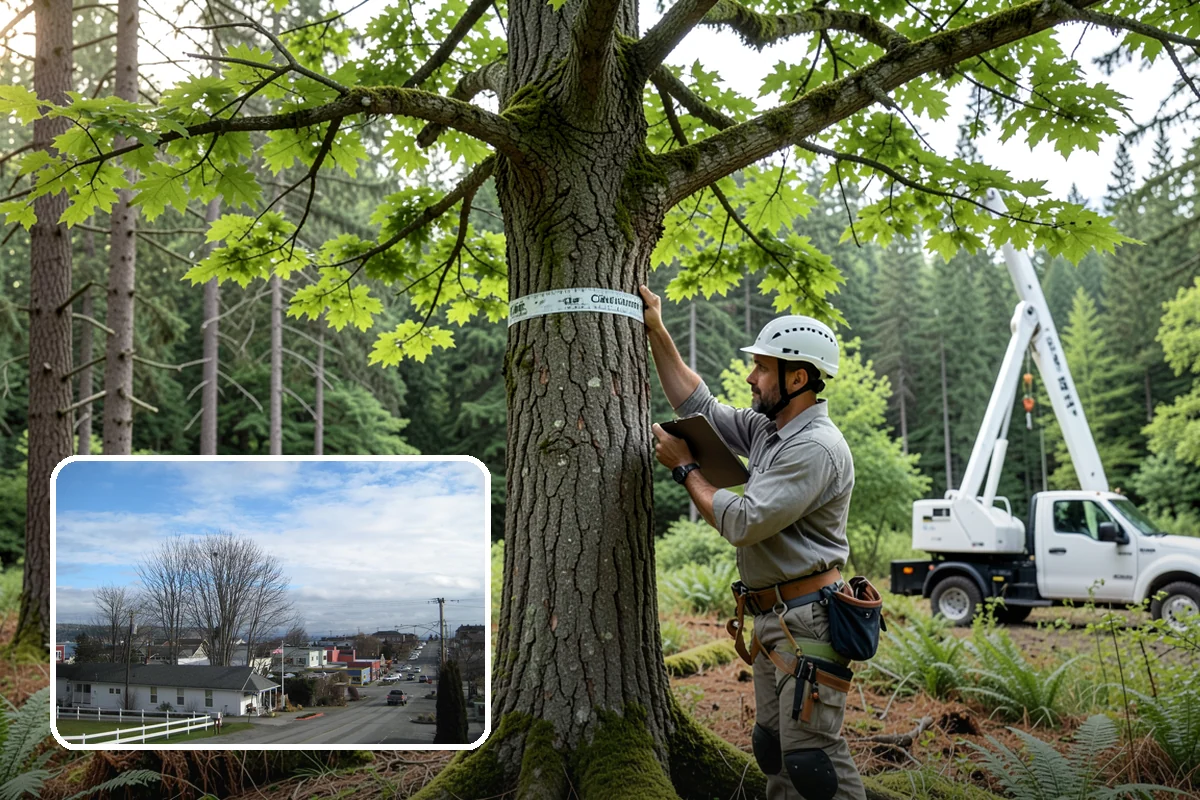 Tree bracing in Langley, Island County, WA - Reduces the risk of limb or stem failure