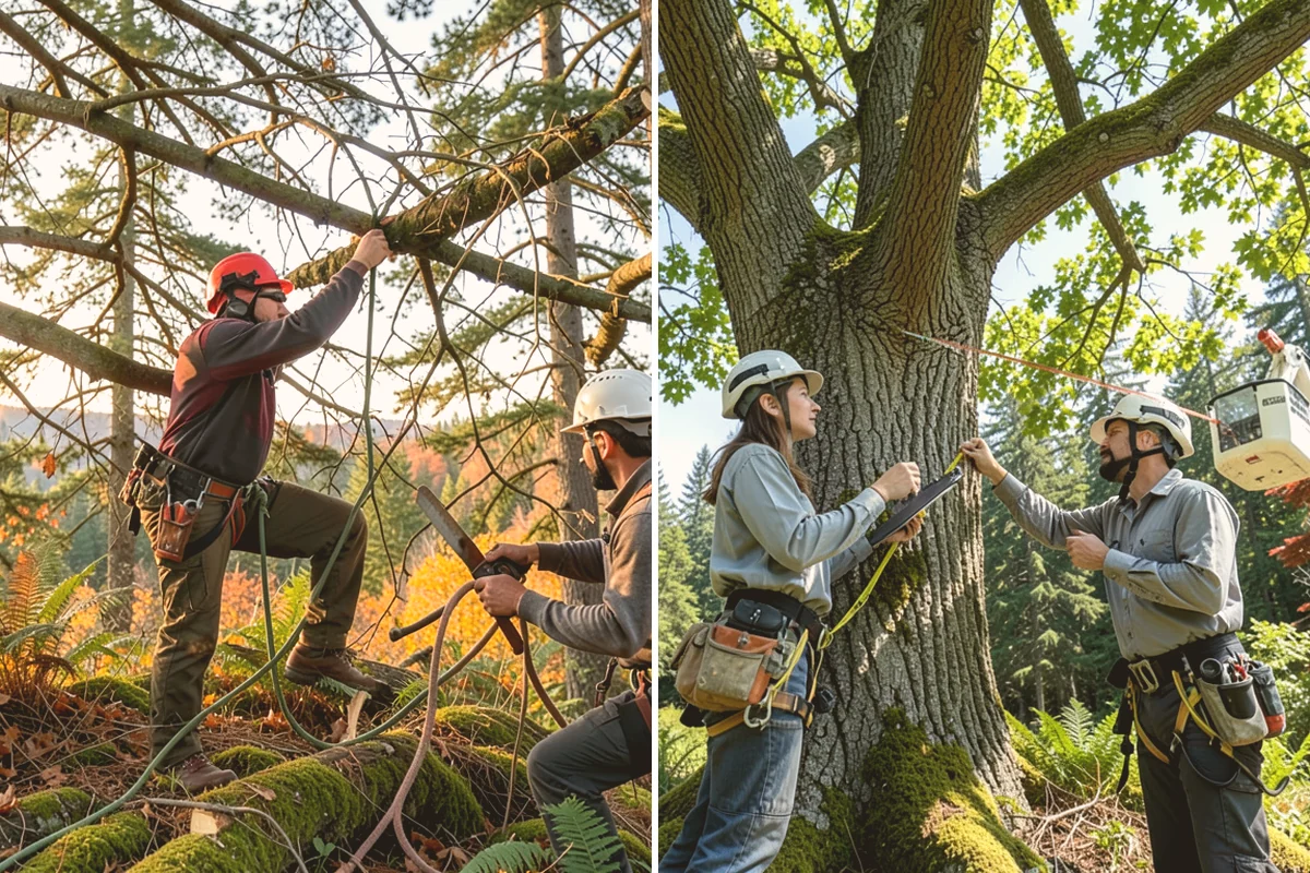 Tree bracing in Langley, Island County, WA - Assess structural defects and load paths