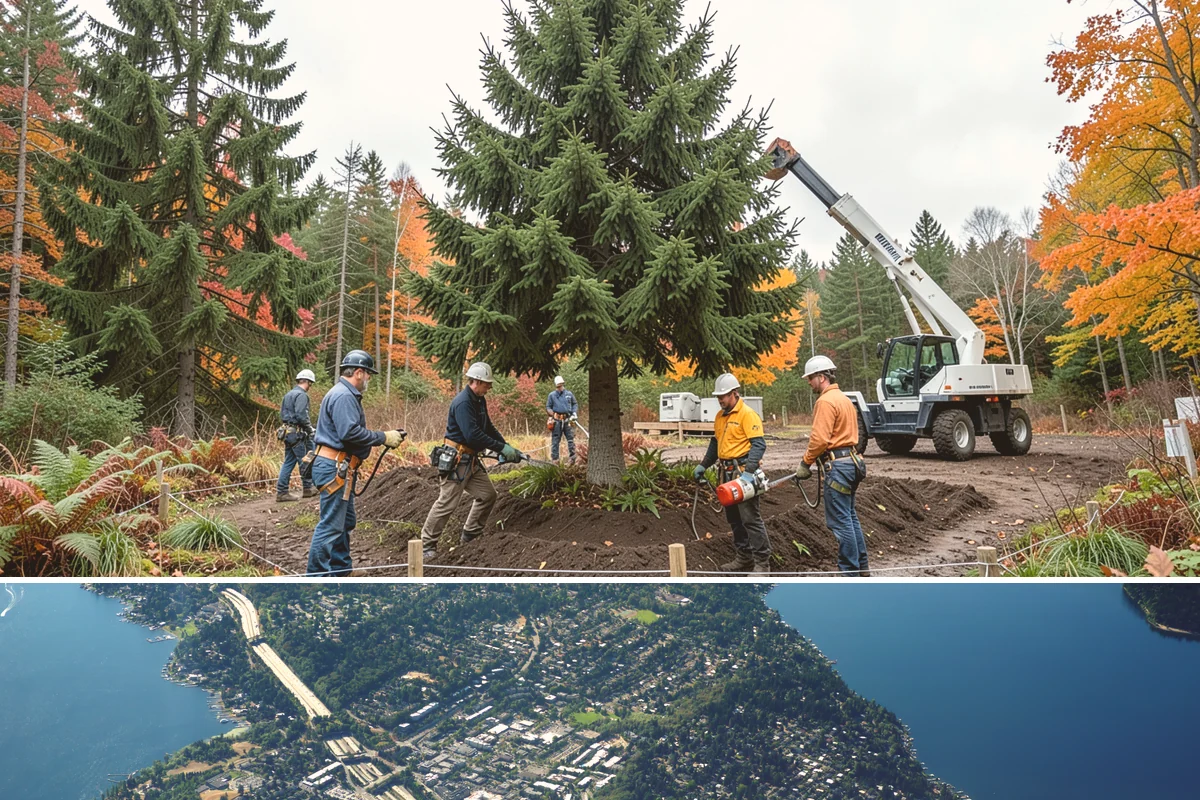 Tree bracing in Mercer Island, King County, WA - Work is performed year-round but typically scheduled when trees have full foliage to assess load paths accurately