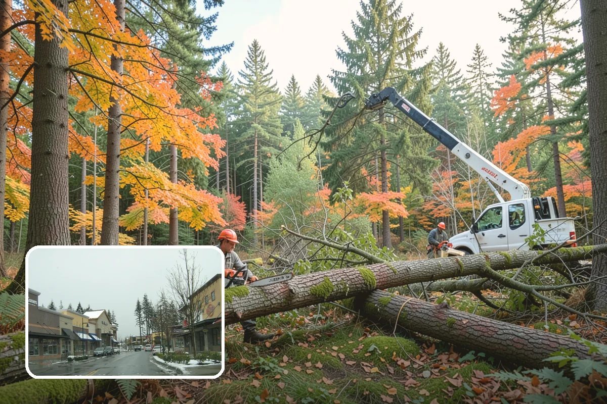 Tree bracing in Mill Creek, Snohomish County, WA - Reduces the risk of limb or stem failure