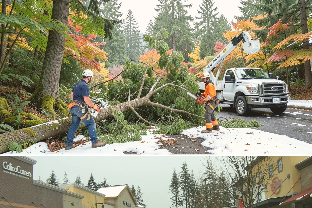 Tree bracing in Mill Creek, Snohomish County, WA - Work is performed year-round but typically scheduled when trees have full foliage to assess load paths accurately