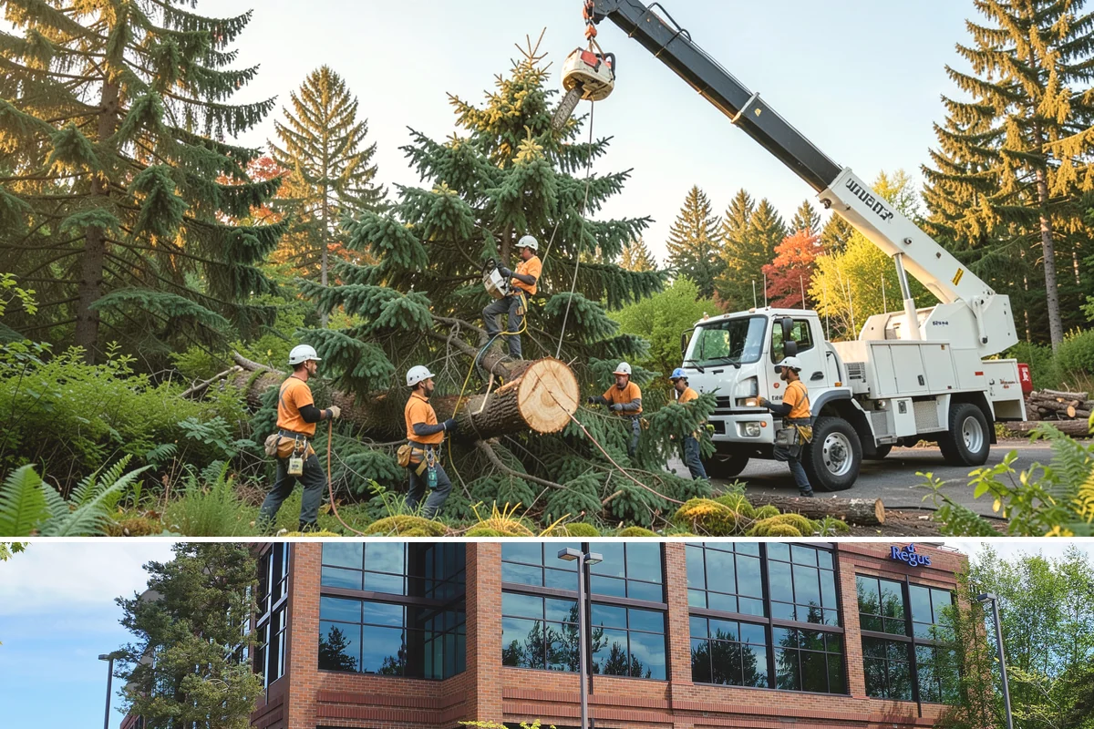 Tree bracing in Mountlake Terrace, Snohomish County, WA - Work is performed year-round but typically scheduled when trees have full foliage to assess load paths accurately