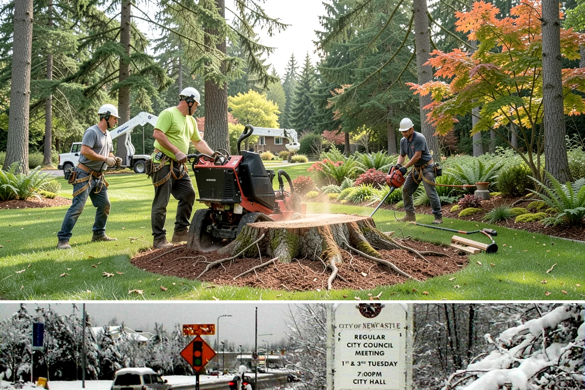 Tree bracing in Newcastle, King County, WA - Work is performed year-round but typically scheduled when trees have full foliage to assess load paths accurately