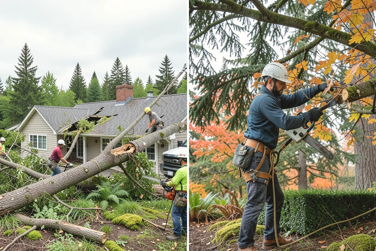 Tree bracing in North Bend, King County, WA - Assess structural defects and load paths