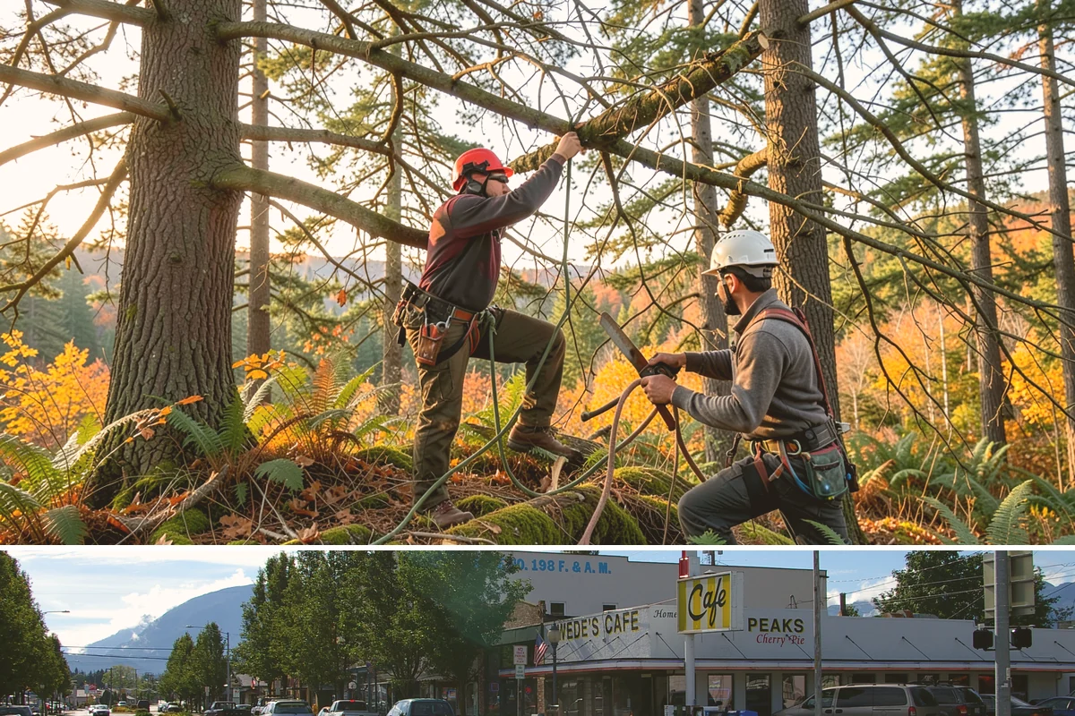 Tree bracing in North Bend, King County, WA - Work is performed year-round but typically scheduled when trees have full foliage to assess load paths accurately