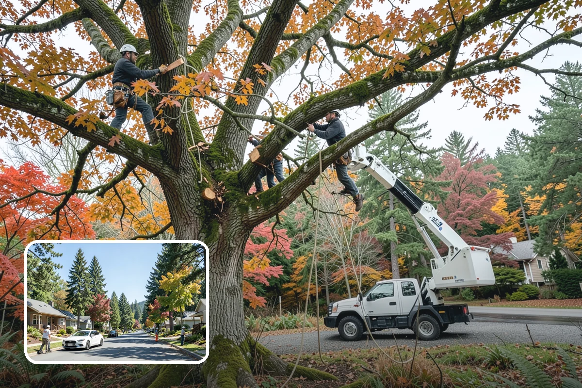 Tree bracing in Orting, Pierce County, WA - Reduces the risk of limb or stem failure