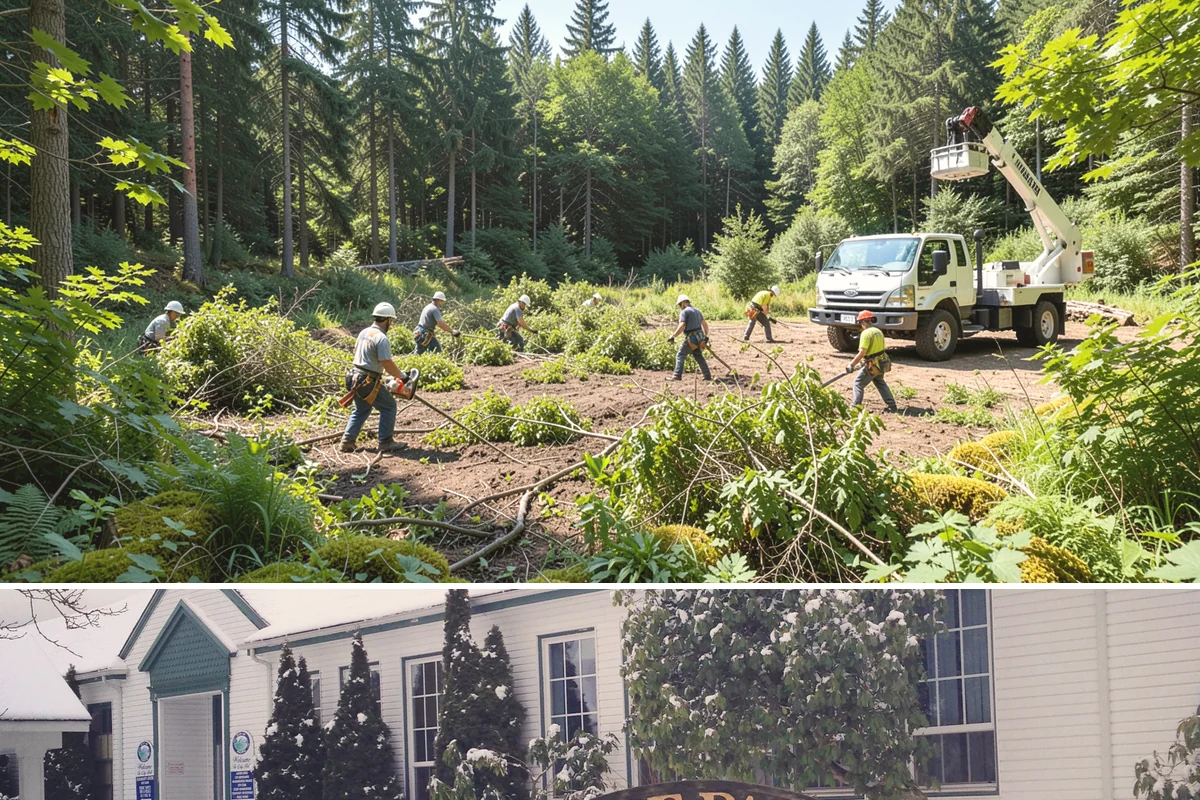 Tree bracing in Pacific, King County, WA - Work is performed year-round but typically scheduled when trees have full foliage to assess load paths accurately