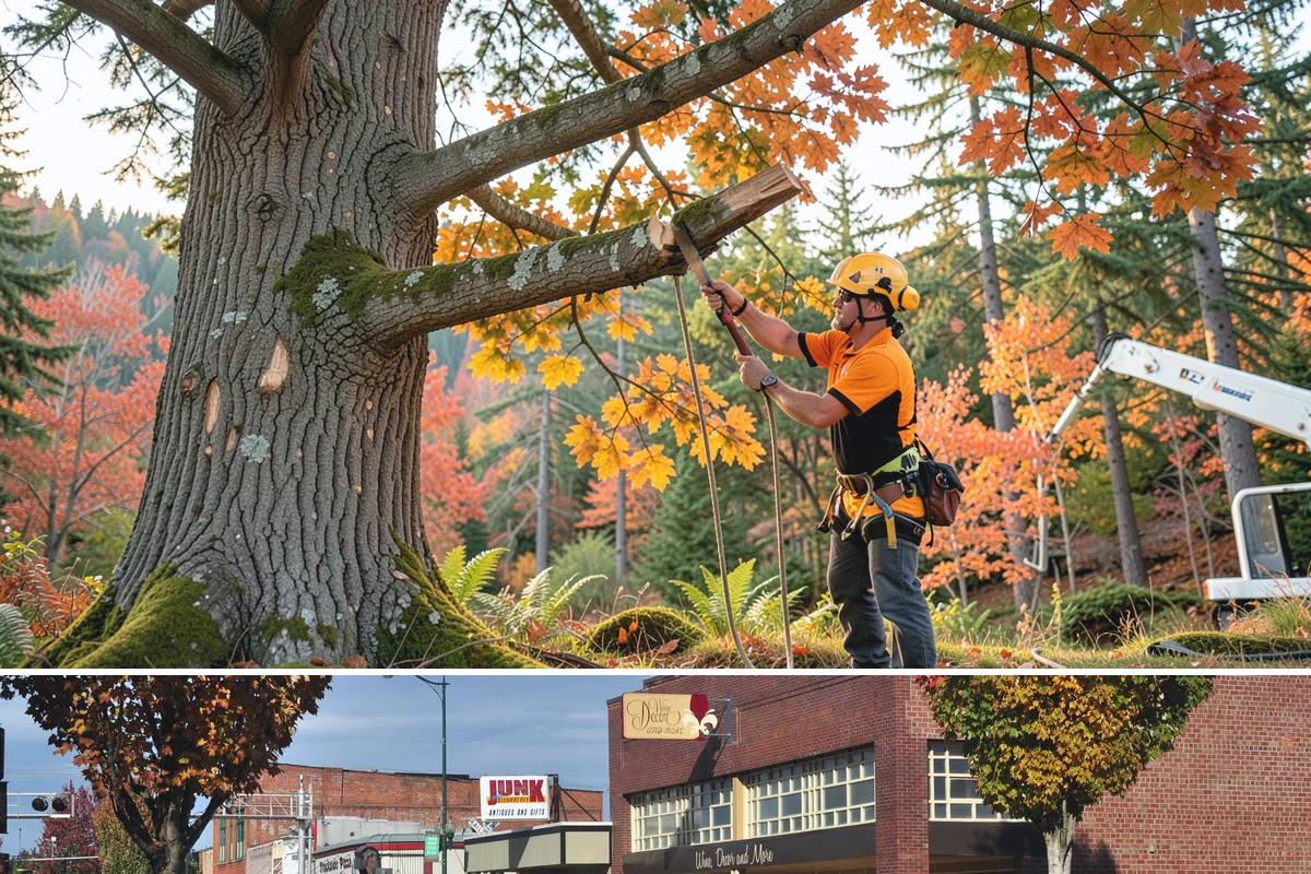 Tree bracing in Puyallup, Pierce County, WA - Work is performed year-round but typically scheduled when trees have full foliage to assess load paths accurately