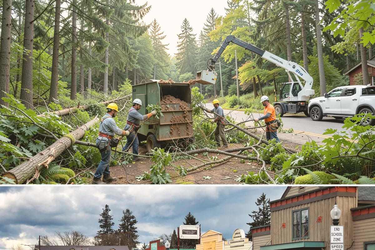 Tree bracing in Roy, Pierce County, WA - Work is performed year-round but typically scheduled when trees have full foliage to assess load paths accurately