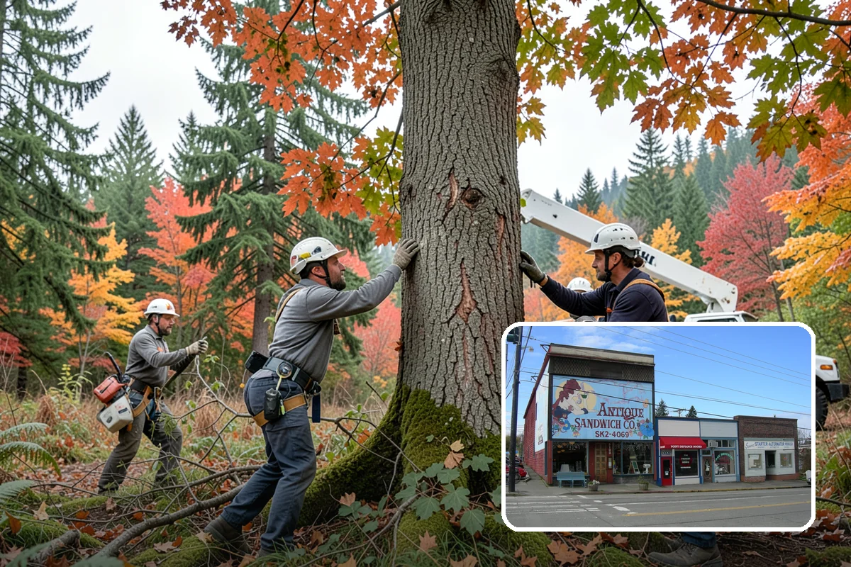Tree bracing in Ruston, Pierce County, WA - Reduces the risk of limb or stem failure