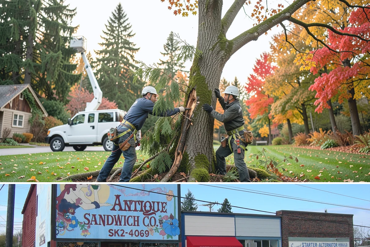 Tree bracing in Ruston, Pierce County, WA - Work is performed year-round but typically scheduled when trees have full foliage to assess load paths accurately