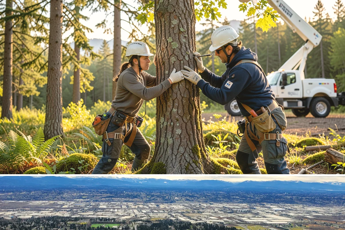 Tree bracing in SeaTac, King County, WA - Work is performed year-round but typically scheduled when trees have full foliage to assess load paths accurately