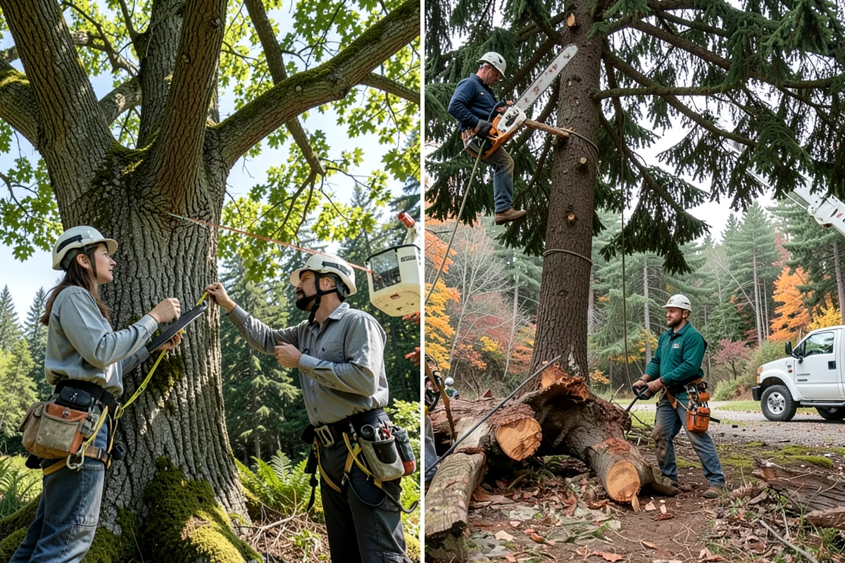 Tree bracing in Shoreline, King County, WA - Assess structural defects and load paths