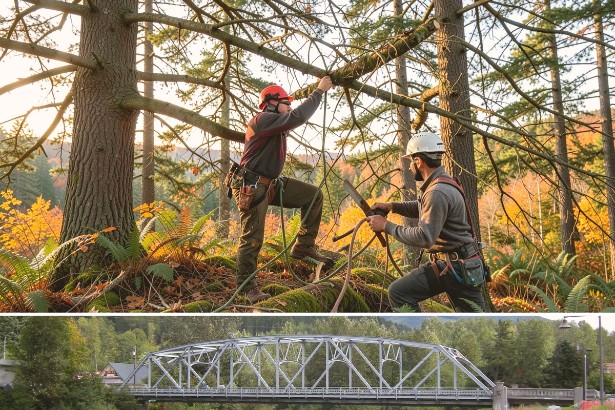 Tree bracing in Skykomish, King County, WA - Work is performed year-round but typically scheduled when trees have full foliage to assess load paths accurately