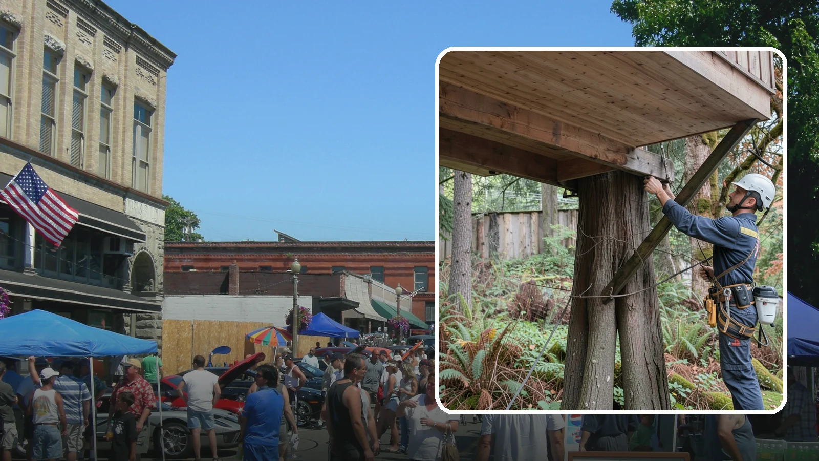 Tree bracing in Snohomish, Snohomish County, WA - The installation of rods to reinforce splits or weak unions.