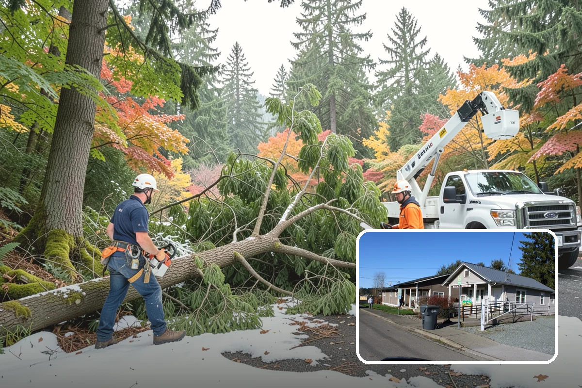 Tree bracing in South Prairie, Pierce County, WA - Reduces the risk of limb or stem failure